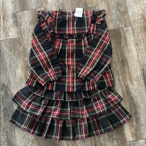 Crewcuts Red and Black Plaid Kids Matching Set